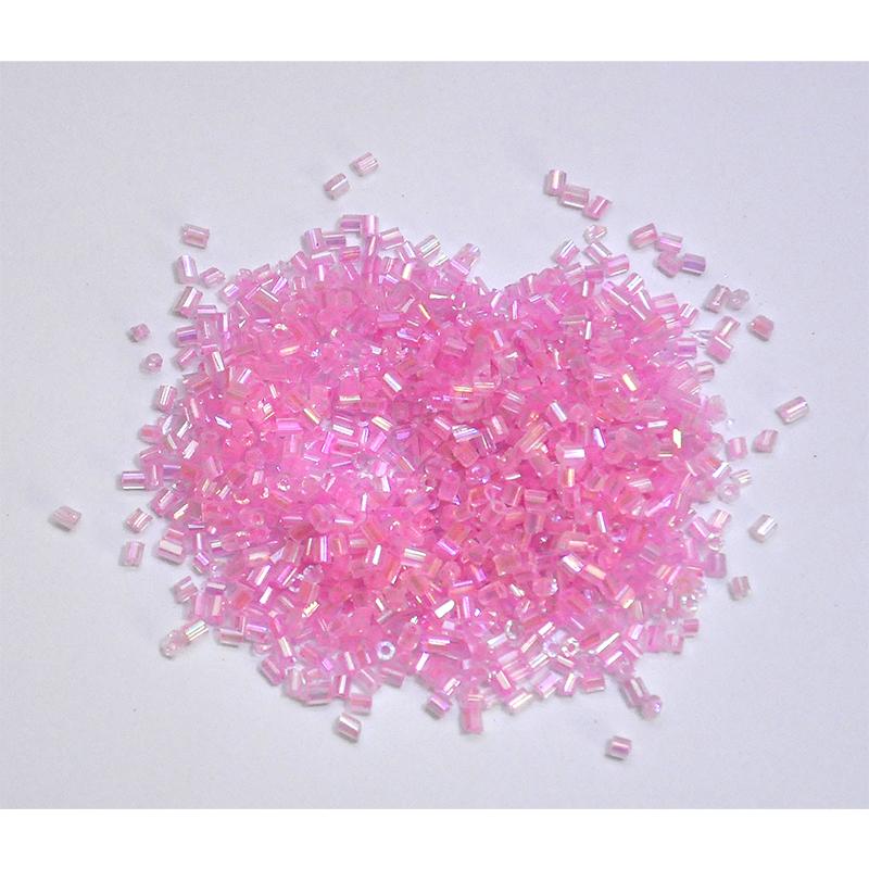 Cam Boru Boncuk ( Çap: 1 X 2,5 Mm ) 20 Gram Pembe Renk